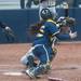 Michigan catcher Sophomore Lauren Sweet tags out Iowa's Megan Blank  out as she slides in home during the fifth inning. 
Courtney Sacco I AnnArbor.com  